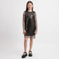 Gulliver Girls Black Long-Sleeve Knit Dress with Sequin Mesh Overlay- Rose Quartz