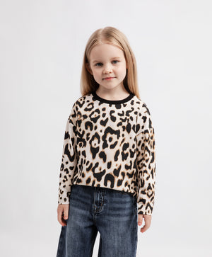 Gulliver Long sleeve t-shirt Beige for Girls Mini - Irbis