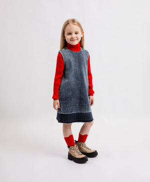 Gulliver Denim dress Blue for Girls Mini - Irbis