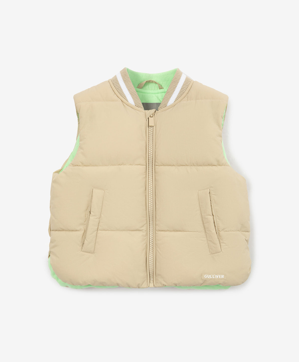 Gulliver Beige Puffer Vest for Boy Baby-Africa