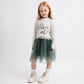 Gulliver Dress Milky color for Girls Mini - Polar Owl