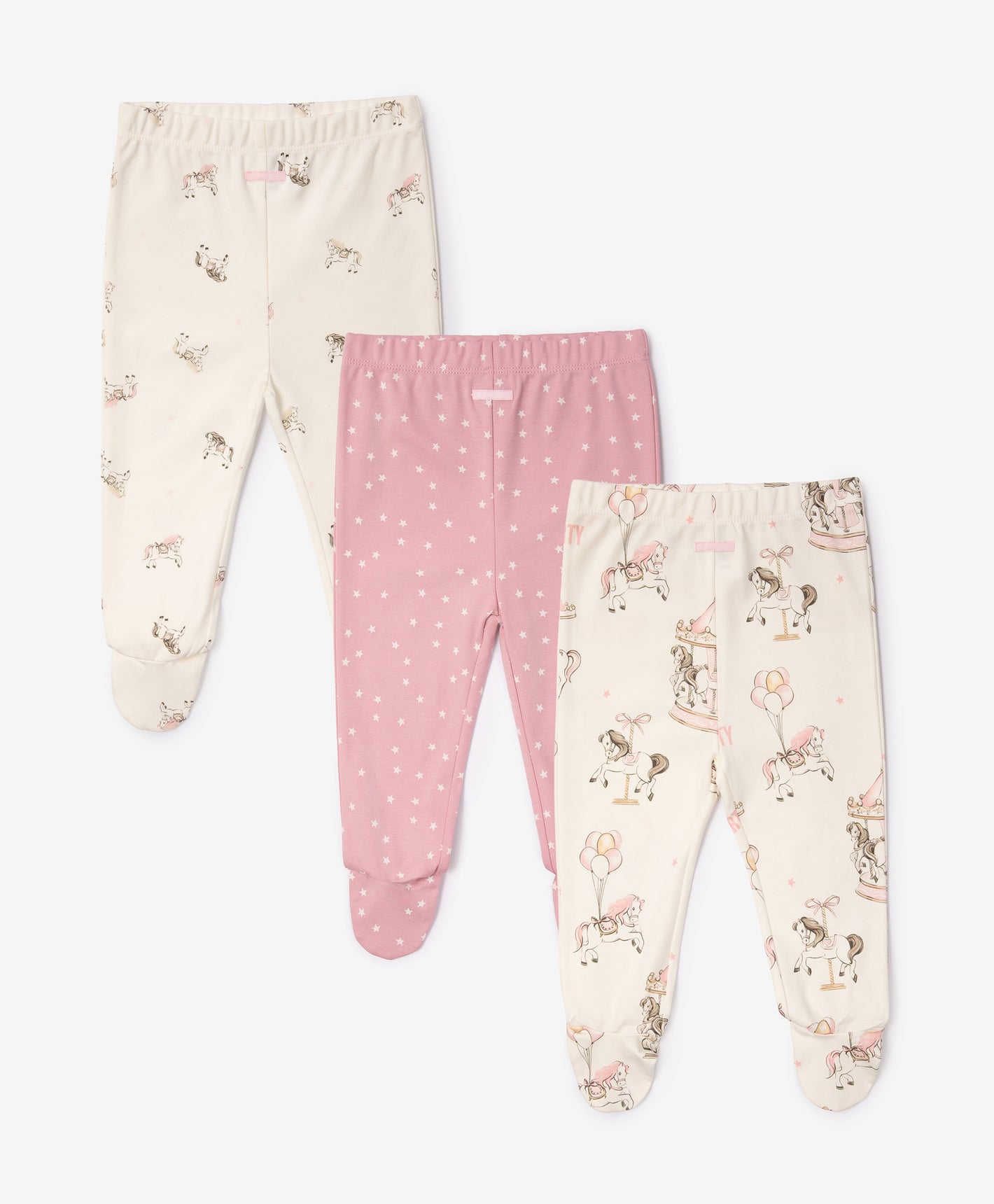 Gulliver Newborn trousers, set of 3 pairs Multicolored for Girls-Carousel