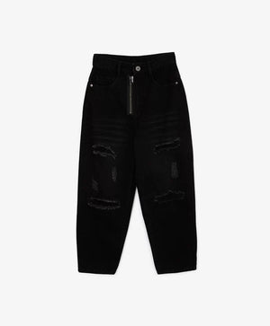 Gulliver Black Distressed Jeans with Fading and Damage for Boys