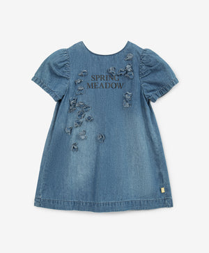 Gulliver Light Blue Dress for Girl Baby-Buttercups