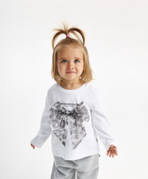 Gulliver Long sleeve t-shirt White for Girls Baby - Snow Leopard