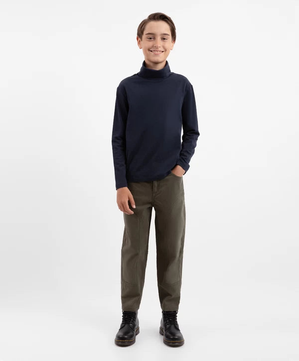 Gulliver Boys' Slim-Fit Khaki Textured Pants