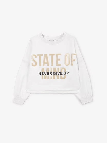 Gulliver White Sweatshirt for Girls