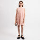 Gulliver Girls Sleeveless Pink Dress with Textured Feather Fabric-Rose Quartz