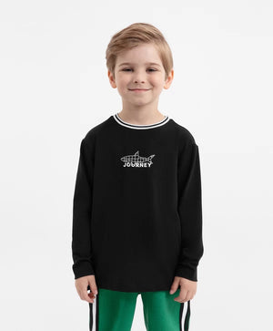 Gulliver Black Cotton Long-sleeve for Boys