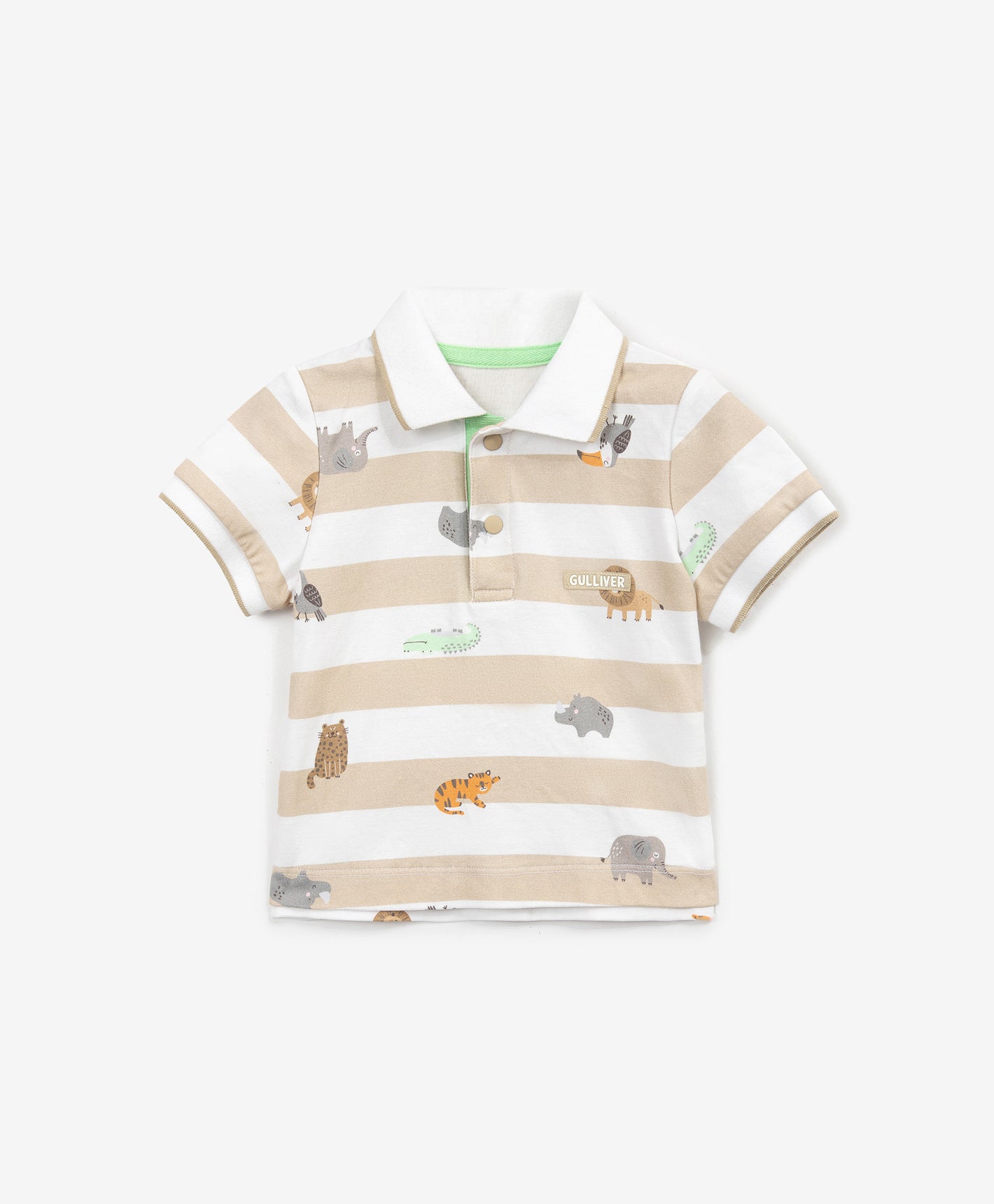 Gulliver Beige Polo T-shirts for Boy Baby-Africa
