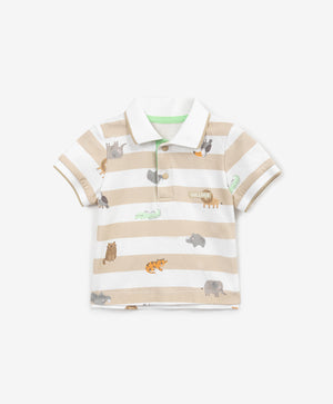 Gulliver Beige Polo T-shirts for Boy Baby-Africa