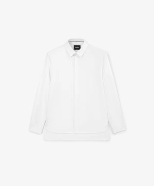 Gulliver White Long-Sleeve Cotton Shirt for Boys