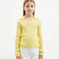 Gulliver Yellow Knitted Long Sleeve Polo for Girl Junior-Arboretum