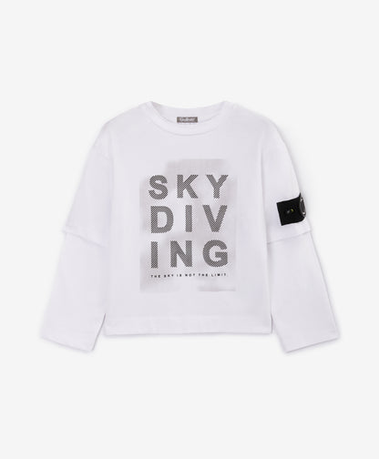Gulliver White Longsleeve t-shirt for Boy