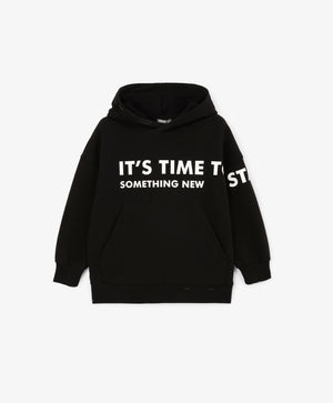 Gulliver Black Hoodie with Print for Boys