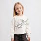 Gulliver Sweatshirt Milky color for Girls Mini - Polar Owl