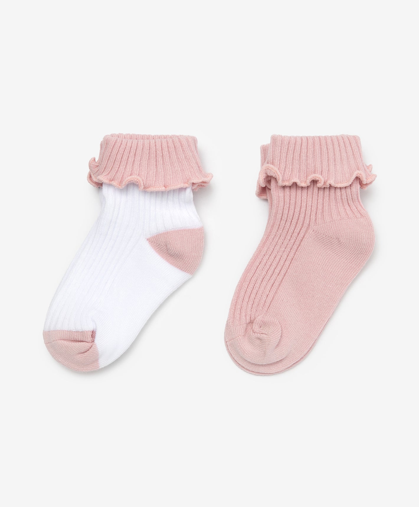 Gulliver Pink White Socks Girl Baby-Pointe Shoes