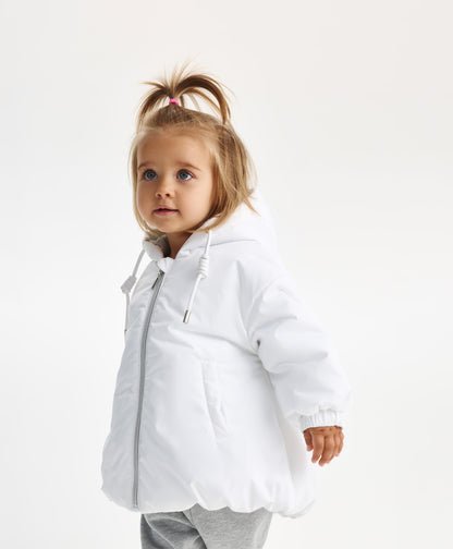 Gulliver Demi-season coat White for Girls Baby-Snow Leopard
