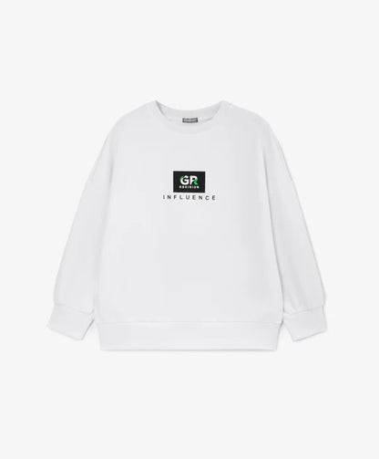 Gulliver White Oversized Sweatshirt for Girls