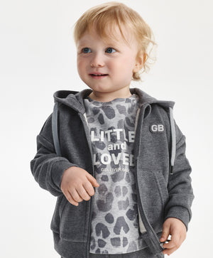 Gulliver Hoodie Gray for Boys Baby - Snow Leopard