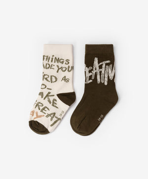 Gulliver Socks, set of 2 pairs Khaki for Boys  Mini - Layout