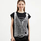 Gulliver Black Knit Tank Top with Destroy Effect for Girl Junior-Ballet