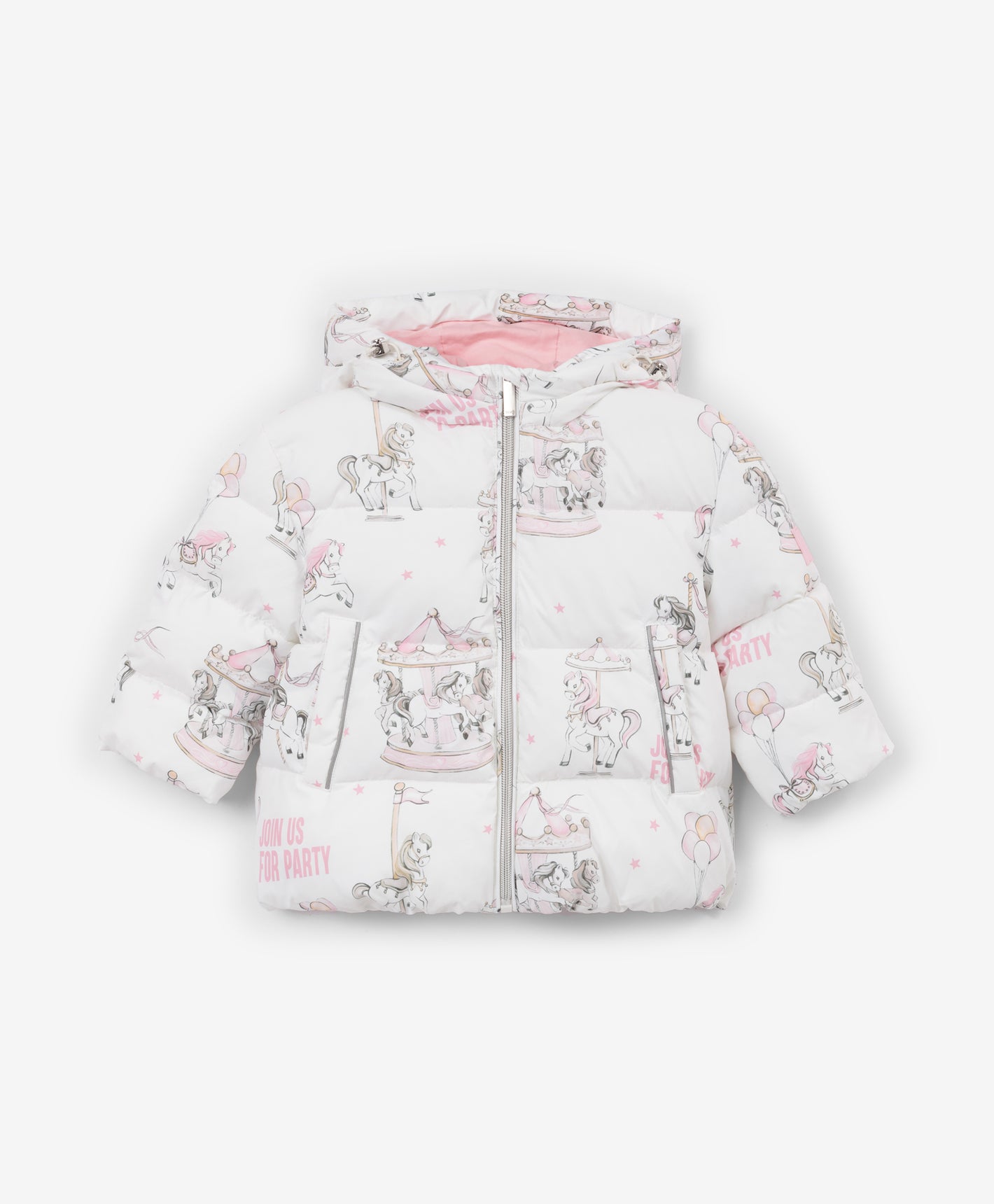 Gulliver Demi-season jacket Milky color for Girls Baby-Carousel