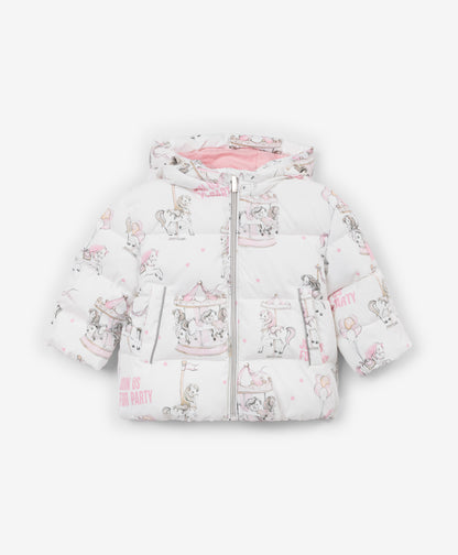 Gulliver Demi-season jacket Milky color for Girls Baby-Carousel