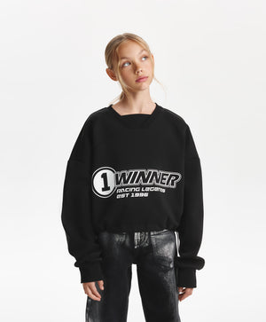 Gulliver Sweatshirt Black for Girls Junior-Ice