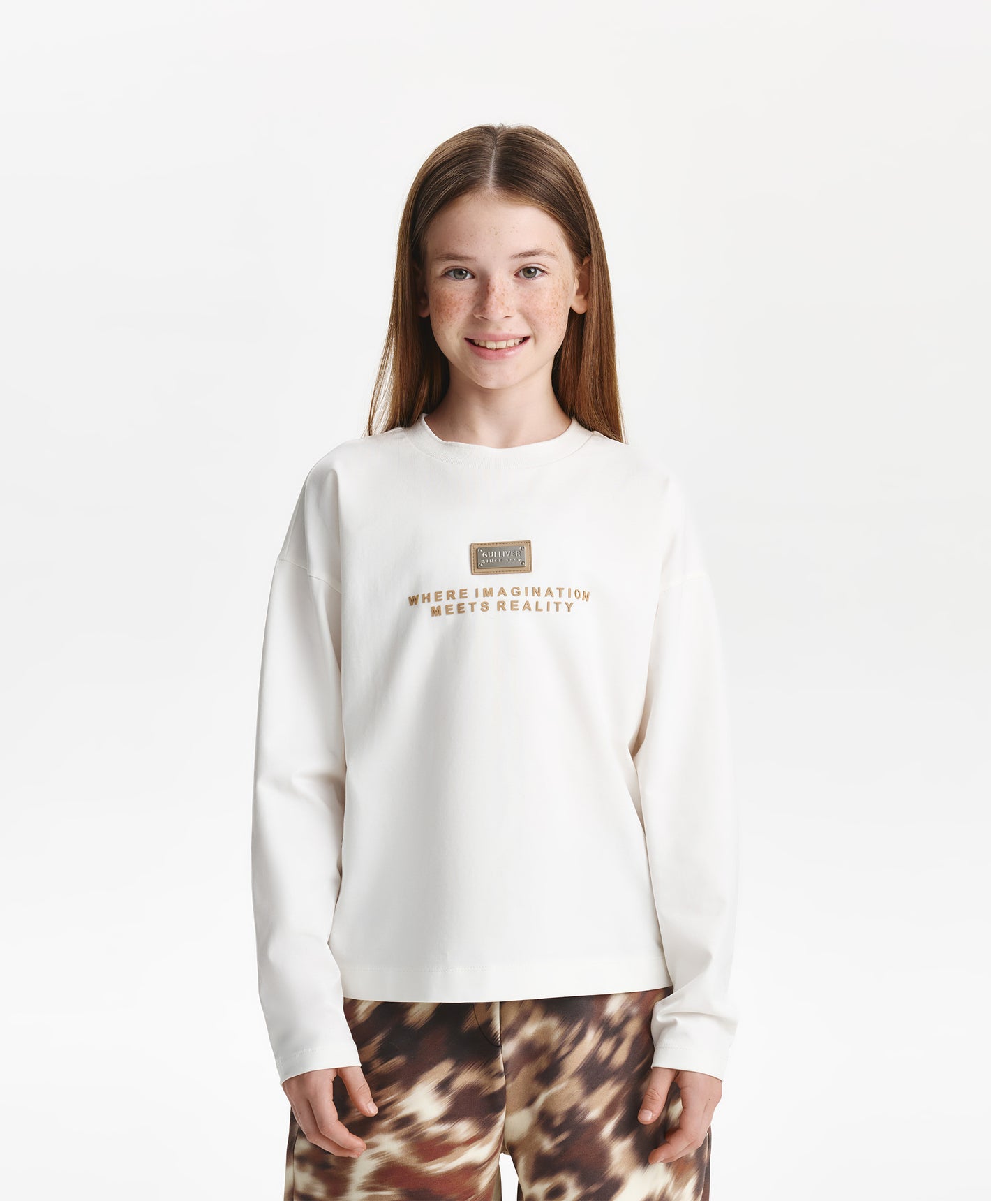 Gulliver Long sleeve t-shirt Milky color for Girls Junior - Show Jumping