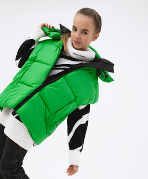 Gulliver Green Quilted Vest with Synthetic Insulation for Girls