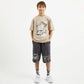 Gulliver Graphite Knit Shorts with Elastic Waist for Boy Junior-Decoupage