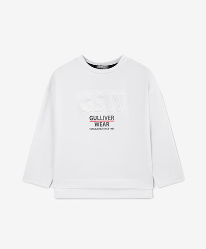 Gulliver White Cotton Long Sleeve for Girls Elegant & Cozy