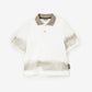Gulliver White Piqué Polo Shirt with Vintage Print for Boy Mini-Expedition