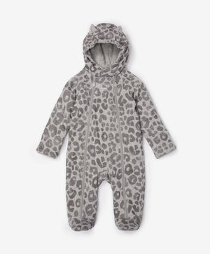 Gulliver Baby overalls Gray for Unisex Newborn - Snow Leopard