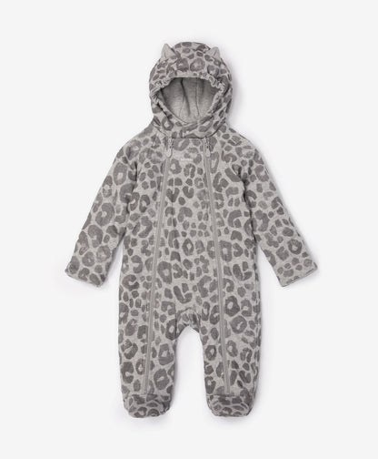 Gulliver Baby overalls Gray for Unisex Newborn - Snow Leopard