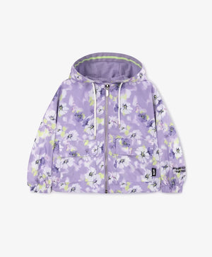 Gulliver Multicolor Floral Print Oversized Windbreaker for Girls
