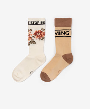 Gulliver Beige Socks, set of 2 pairs for Girls