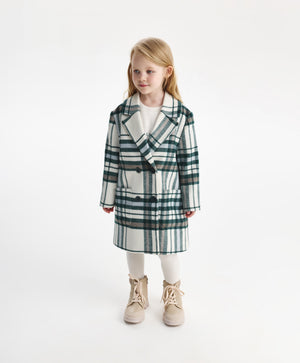 Gulliver Demi-season coat Sea wave color for Girls Mini - Polar Owl