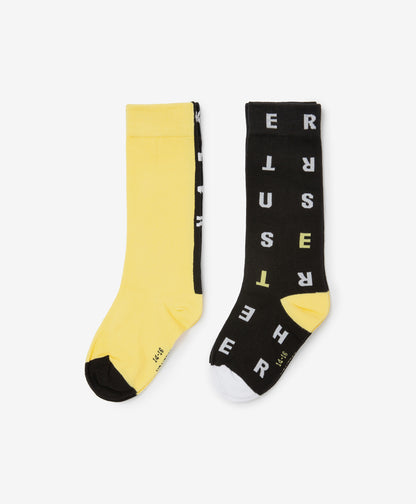 Gulliver Socks, set of 2 pairs Yellow, black for Girls Mini - Baccara