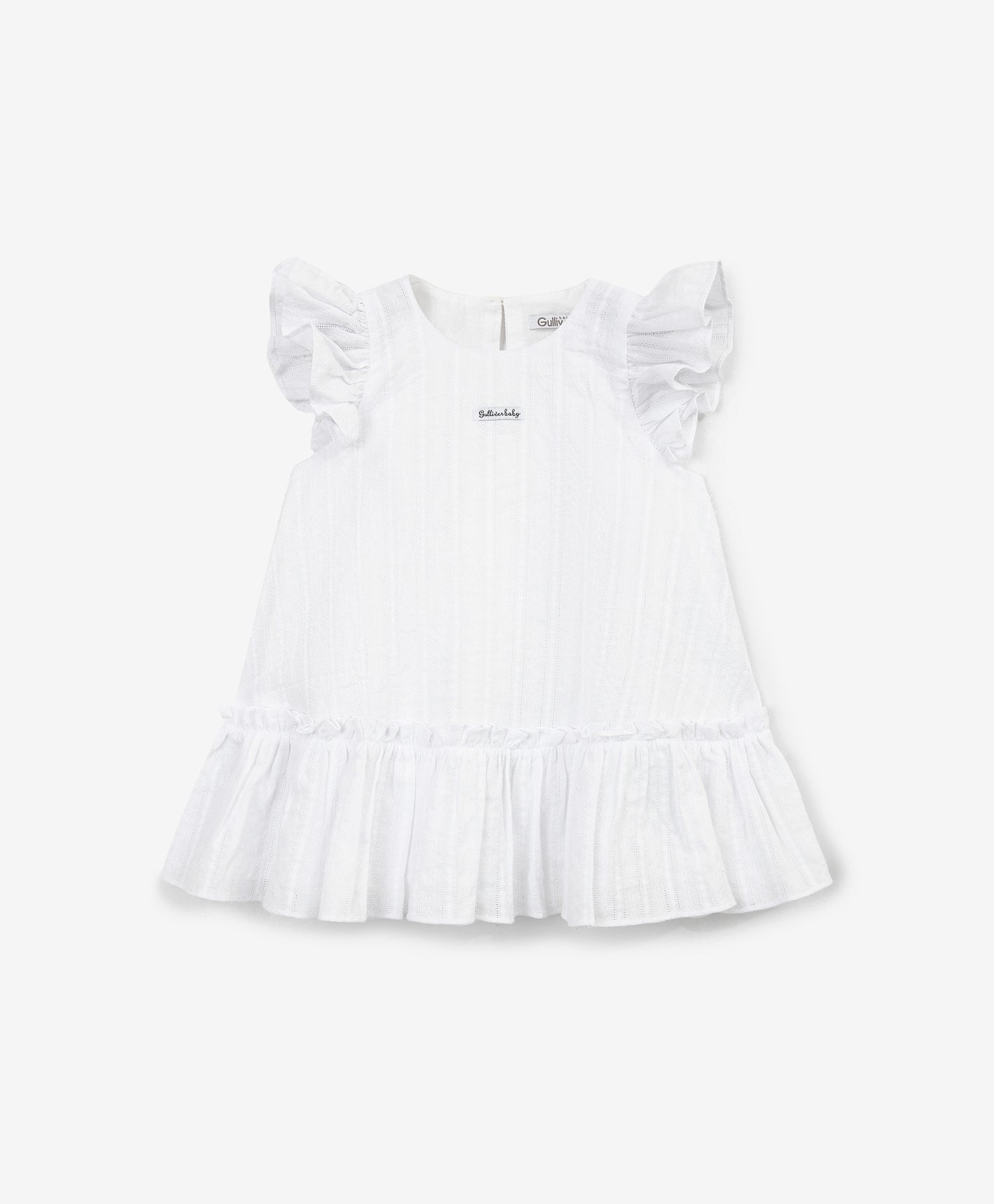 Gulliver White Dress for Girl Baby-Buttercups