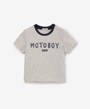 Gulliver Gray Short Sleeve T-shirt for Boy Baby-Highway