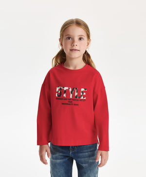 Gulliver Long sleeve t-shirt Red for Girls Mini - Irbis