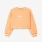Gulliver Cropped Sweatshirt in Pique Orange for Girl Mini-Court