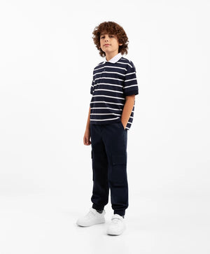 Gulliver Blue Poplin Cargo Jogger Pants for Boy Junior-Transit