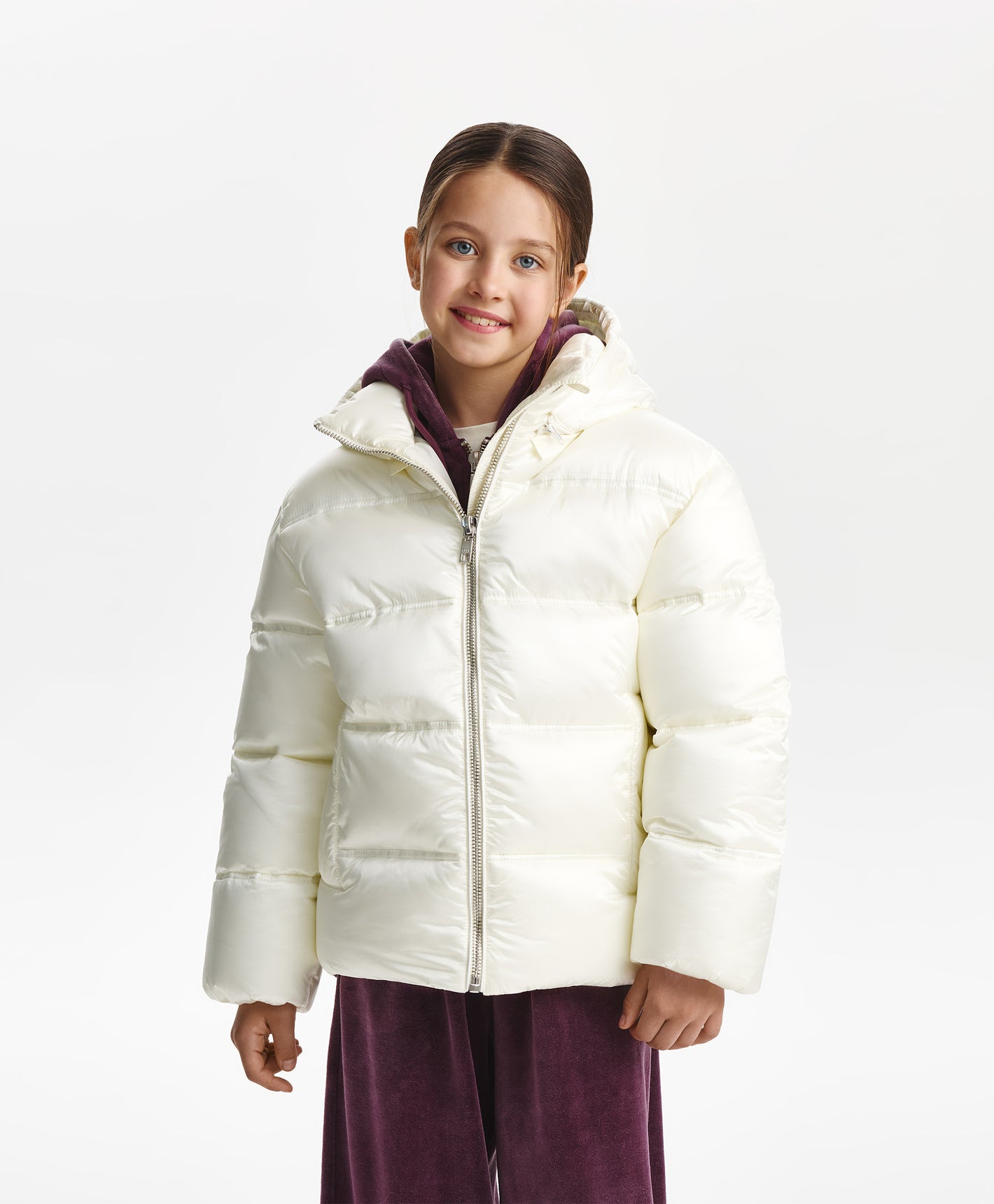 Gulliver Demi-season jacket Milky color for Girls Junior-Monet