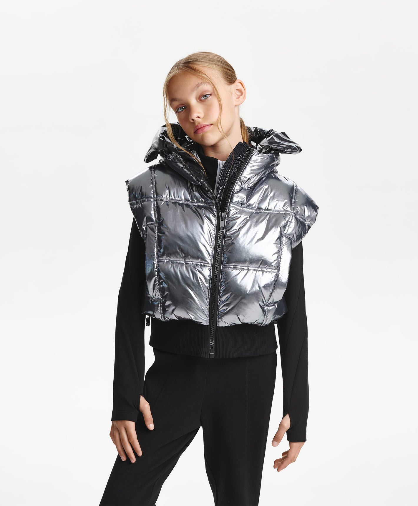 Gulliver Puffer vest Silver for Girls Junior-Ice