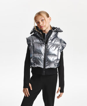 Gulliver Puffer vest Silver for Girls Junior-Ice