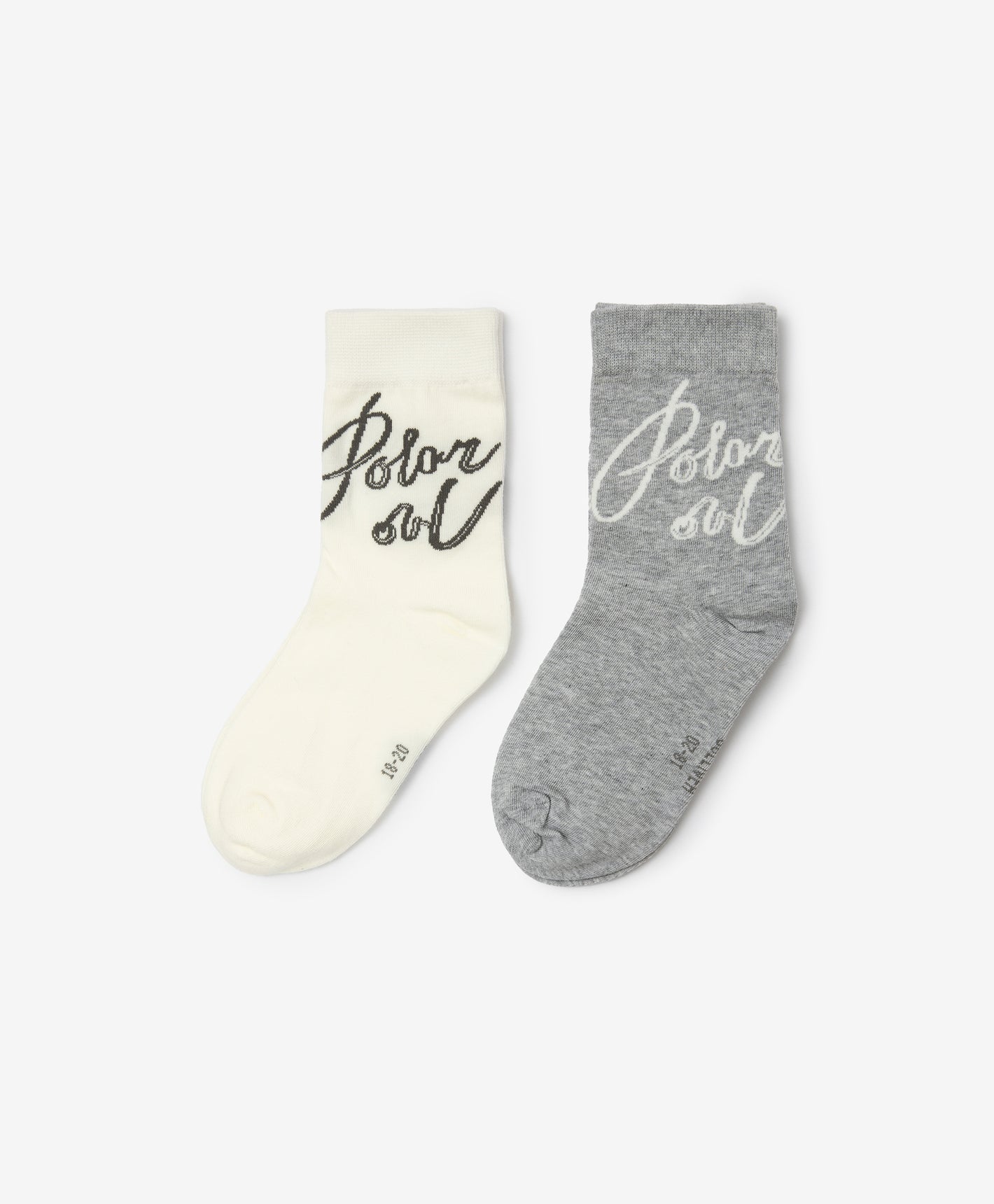 Gulliver Socks, set of 2 pairs Milky color, gray for Girls Mini -Polar Owl