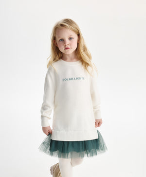 Gulliver Dress Milky color for Girls Mini-Polar Owl